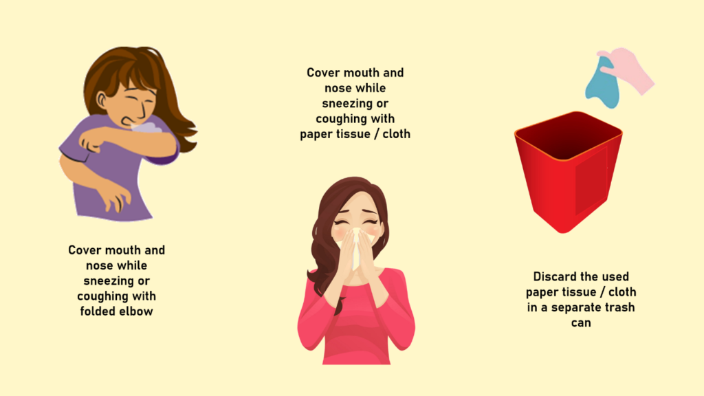 Cover your mouth and nose while you sneeze