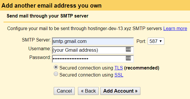 Google SMTP