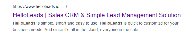 Title Tag in Helloleads CRM