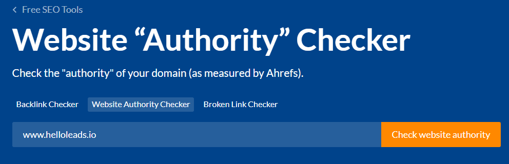 Website Authority Checker