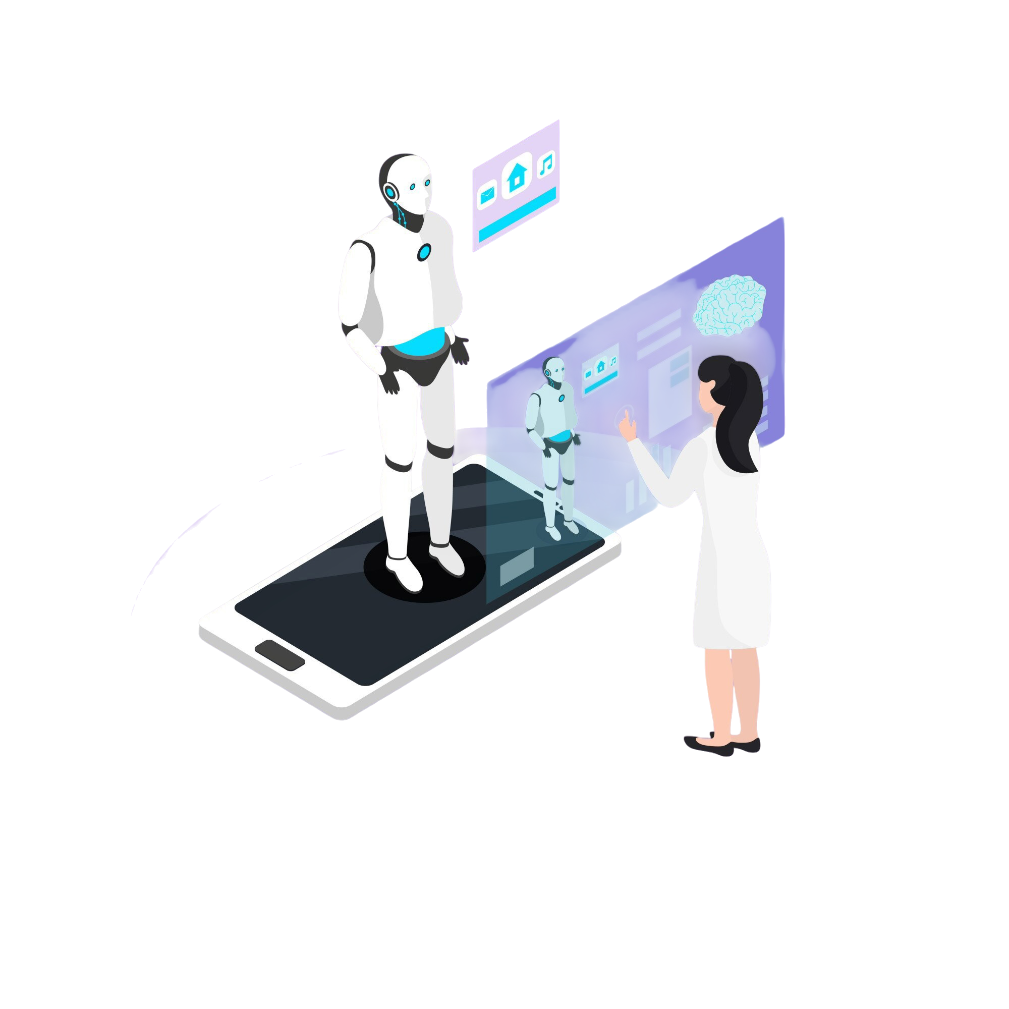 CRM Mobile App on desktop and smartphone