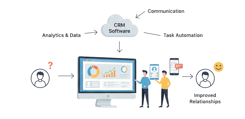 Mobile-first CRM - Professional managing business on the go with HelloLeads mobile app