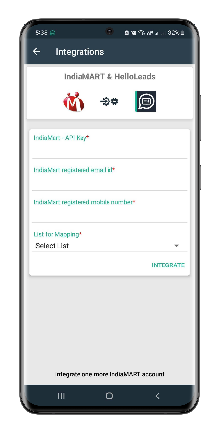 Indiamart-Integration