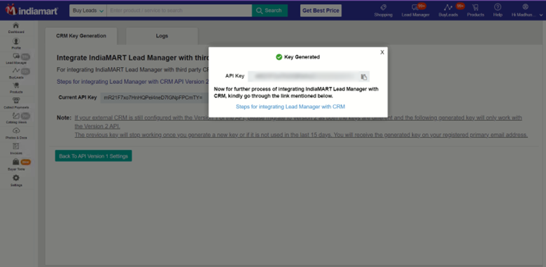 Indiamart-Integration