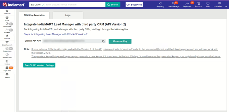 Indiamart-Integration