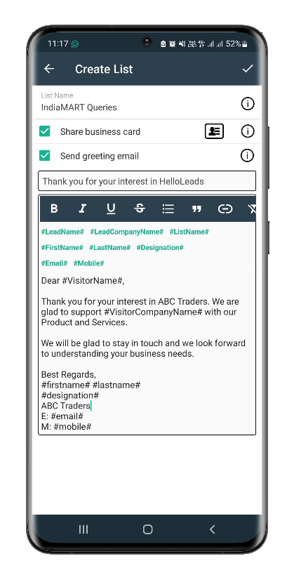 Indiamart-Integration