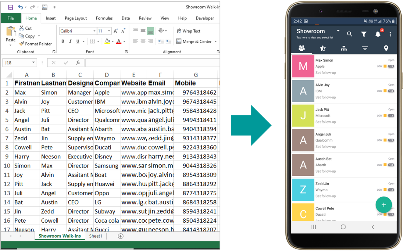 Import from Excel