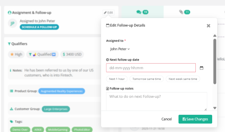 Assignment and Follow-up